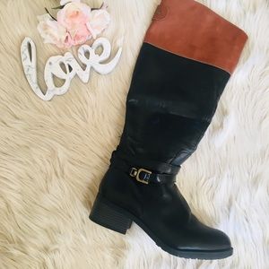 Rampage Black and Brown Riding Boots